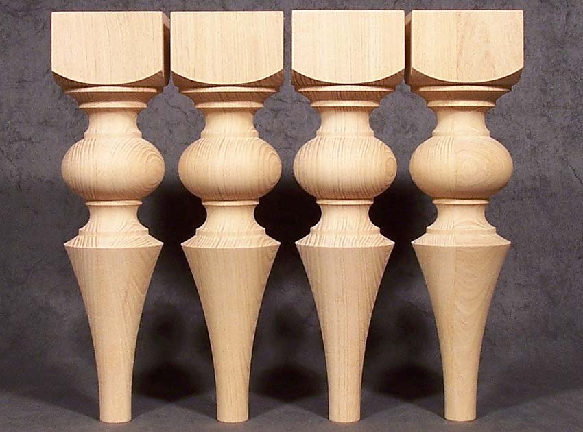 Piedi per tavolo, gambe tavolo legno tornite, gambe tavoli design