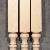 Gambe per tavoli in legno con corto motivo tornito e parte superiore alta, TH237
