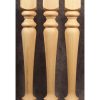 Gambe per tavoli legno posizionate su sfere schiacciate, con elegante motivo tornito, TH222